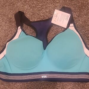 Victoria's Secret Teal and Navy Sports Bra